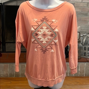 Billabong shirt Aztec womens size medium light weight‎ and colorful long sleeve